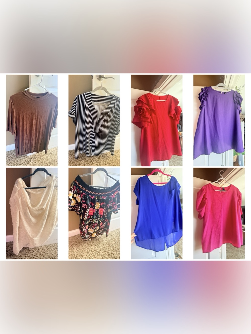 8 plus size (3x sz 18-20)Shein shirts.